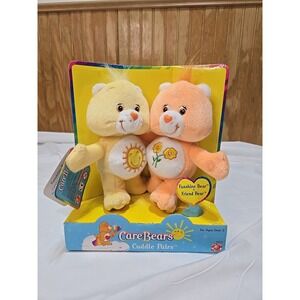 Care Bears Cuddle Pairs 7" Funshine And Friend Bears 2002 Mint In Box